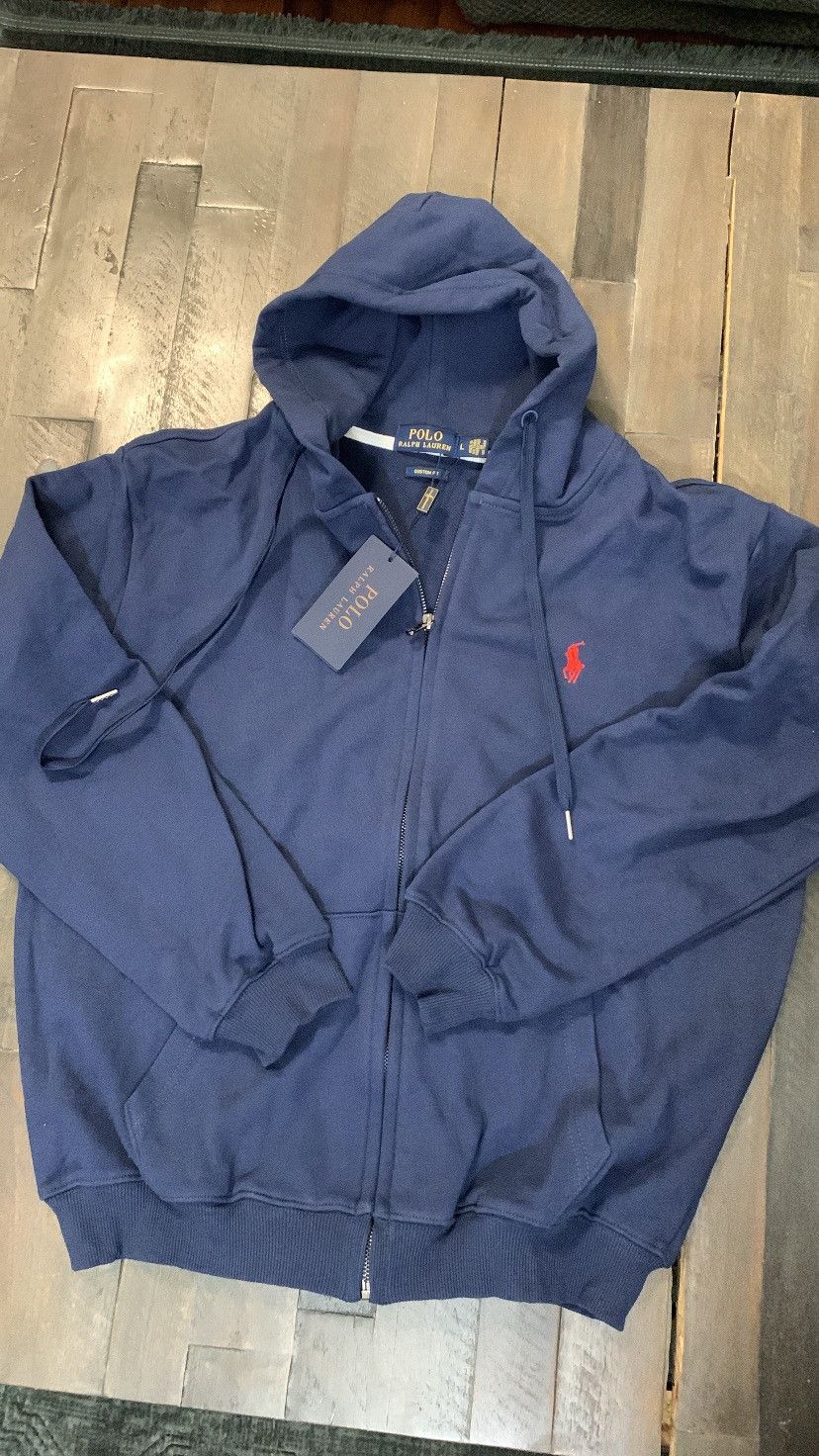 Polo Ralph Lauren Navy blue Polo Ralph Lauren double knit hoodie Size US L / EU 52-54 / 3 - 2 Thumbnail