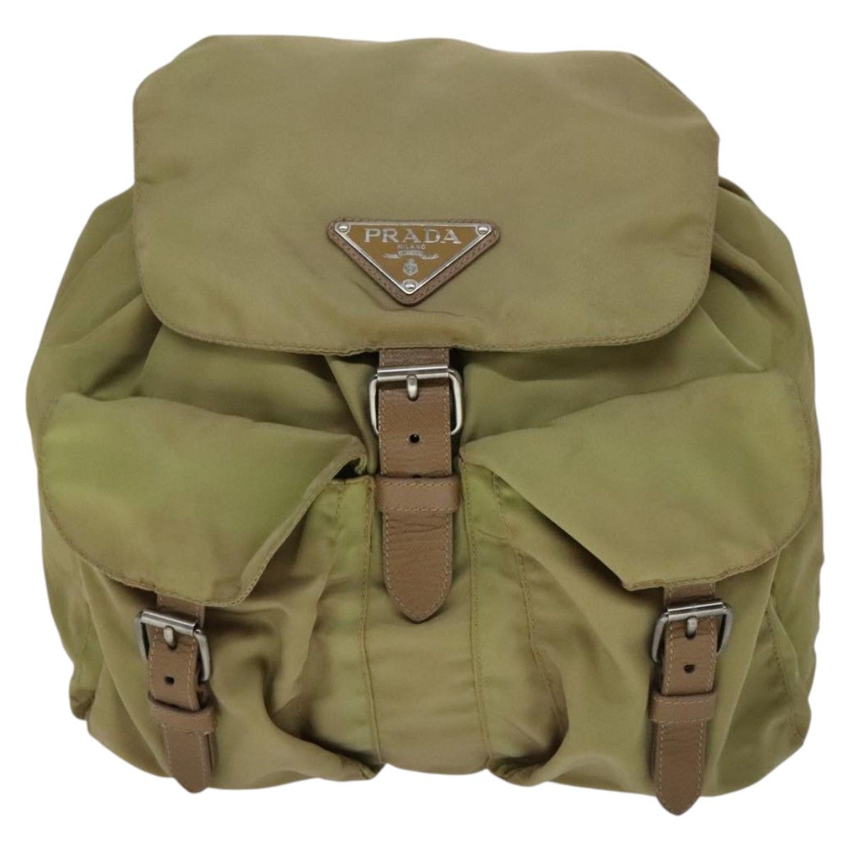 Prada Re-Nylon Khaki Synthetic Backpack Bag (Pre-Owned) Size ONE SIZE - 1 Thumbnail