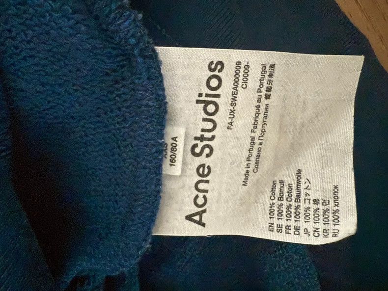 Acne Studios acne studios Blue hooded sweatshirt 2506-Nextarrow Size US XXS / EU 40 - 3 Thumbnail