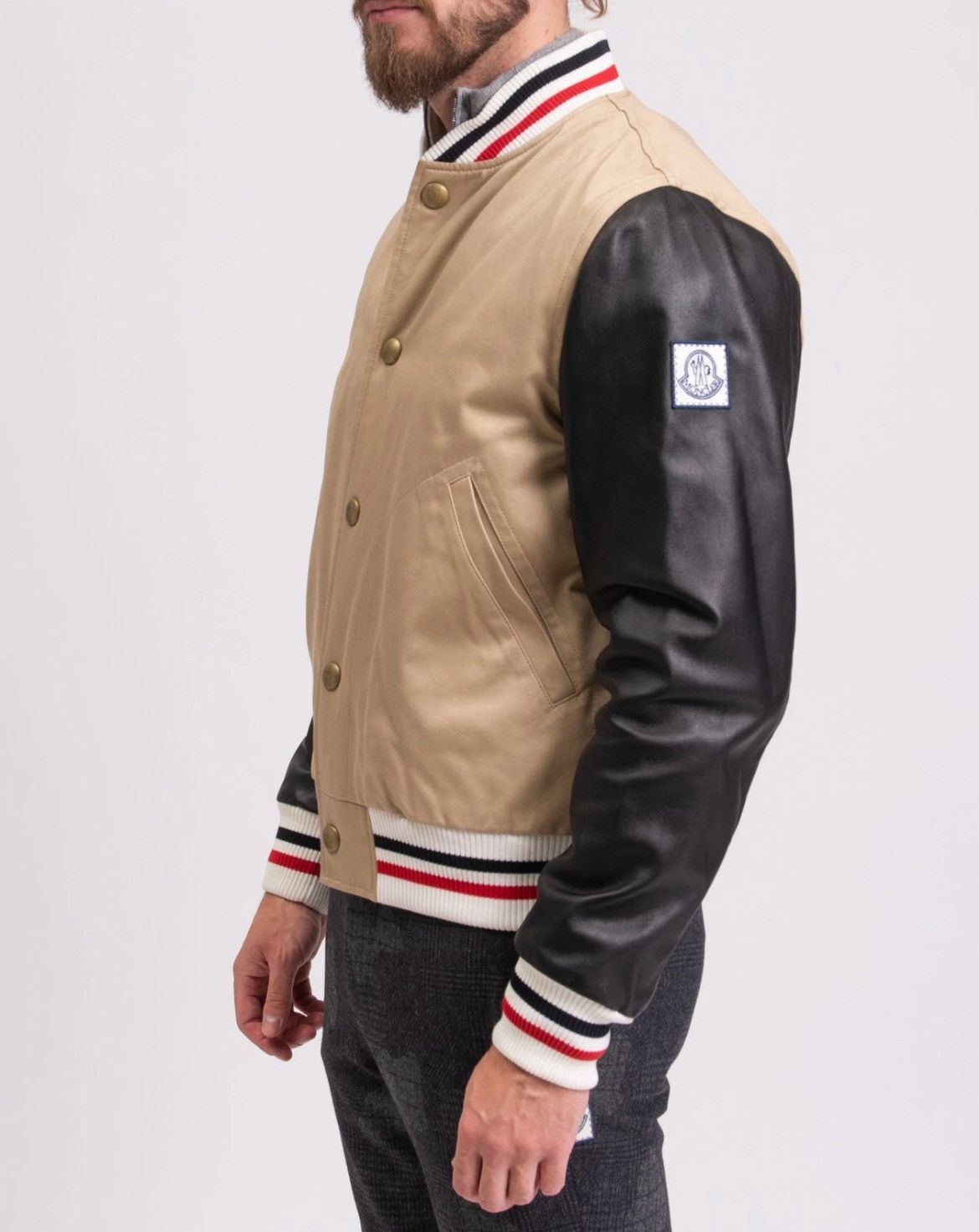 Moncler Gamme Bleu Moncler Leather Bomber Jacket Size US L / EU 52-54 / 3 - 2 Thumbnail