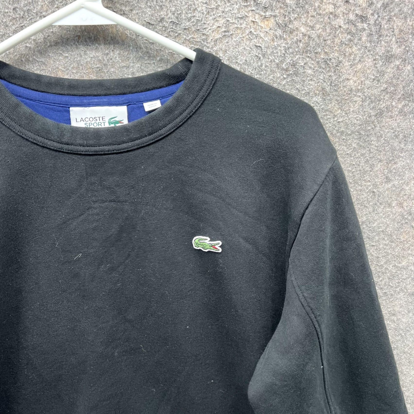 Lacoste Lacoste Sport Sweatshirt Mens M Black Crewneck Fleece Pullover Logo SH9510 Size US M / EU 48-50 / 2 - 4 Thumbnail