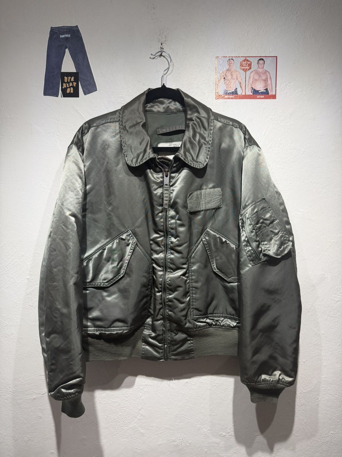 Vintage vintage US military CWU-45 flight jacket Size US L / EU 52-54 / 3 - 1 Thumbnail