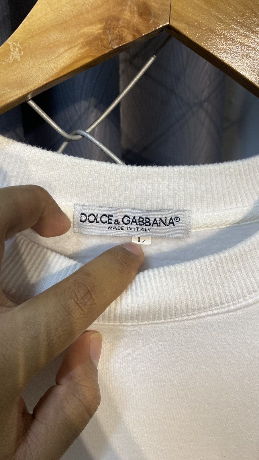 Dolce & Gabbana VINTAGE DOLCE & GABBANA ITALY SWEATSHIRT WHITE LARGE Size US L / EU 52-54 / 3 - 5 Thumbnail