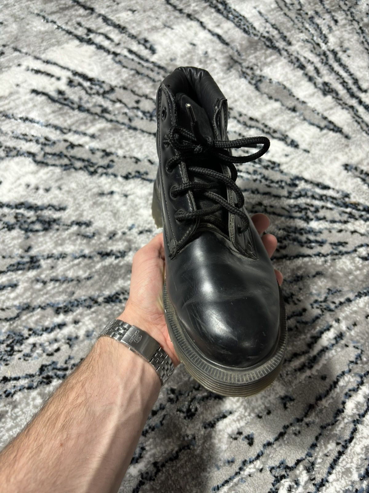 Solovair × Vintage vintage solovair combat boots derby style topquality leather Size US 6.5 / EU 39-40 - 4 Thumbnail
