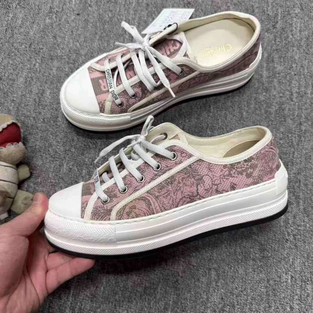 Dior Dior Pink Zoo Platform Canvas Sneaker 99 New 38.5 Size US 8 / IT 38 - 2 Thumbnail