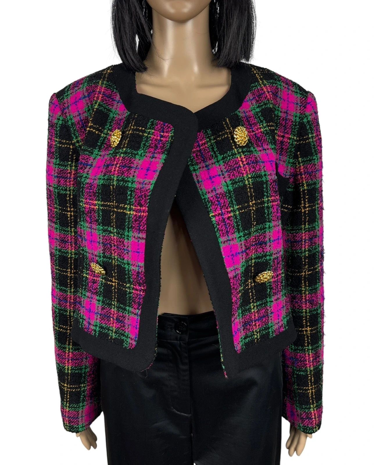 Other Cameresi Couture Plaid Tweed Wool Jacket Vintage size 42 Size S / US 4 / IT 40 - 9 Thumbnail