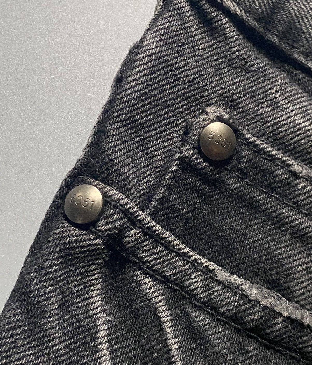 5351 POUR LES HOMMES 5351 Pour Les Hommes - Flared Washed Denim Jeans Size US 35 - 10 Thumbnail