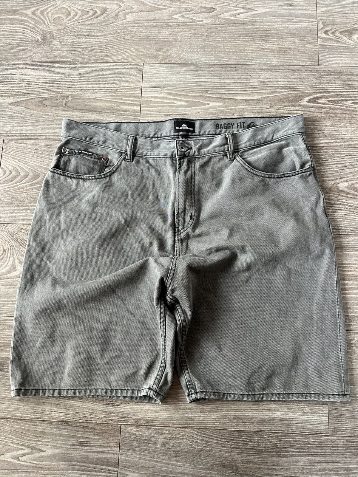 Quiksilver Archival Sk8 Quicksilver Opium Gray Baggy Jeans Shorts Size US 40 / EU 56 - 10 Thumbnail