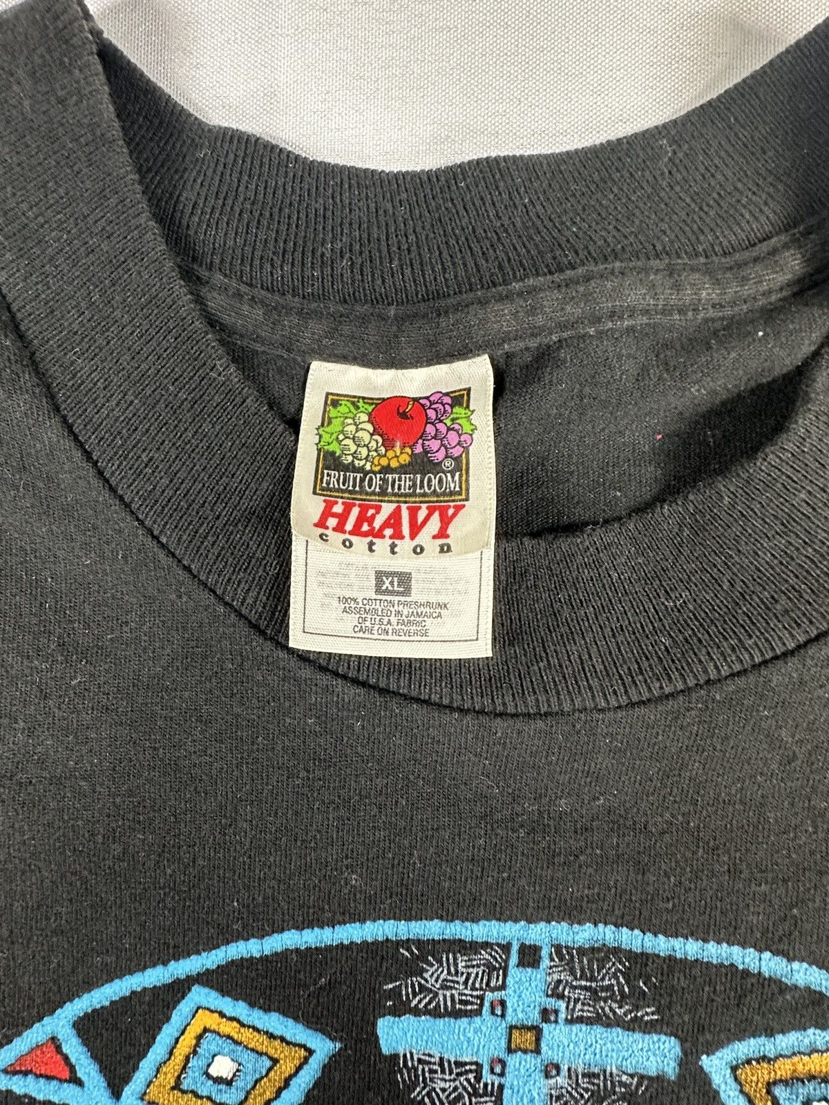 Fruit Of The Loom Vintage Jackson Hole Wyoming Wolf Eagle Native Art Tee XL Size US XL / EU 56 / 4 - 3 Thumbnail