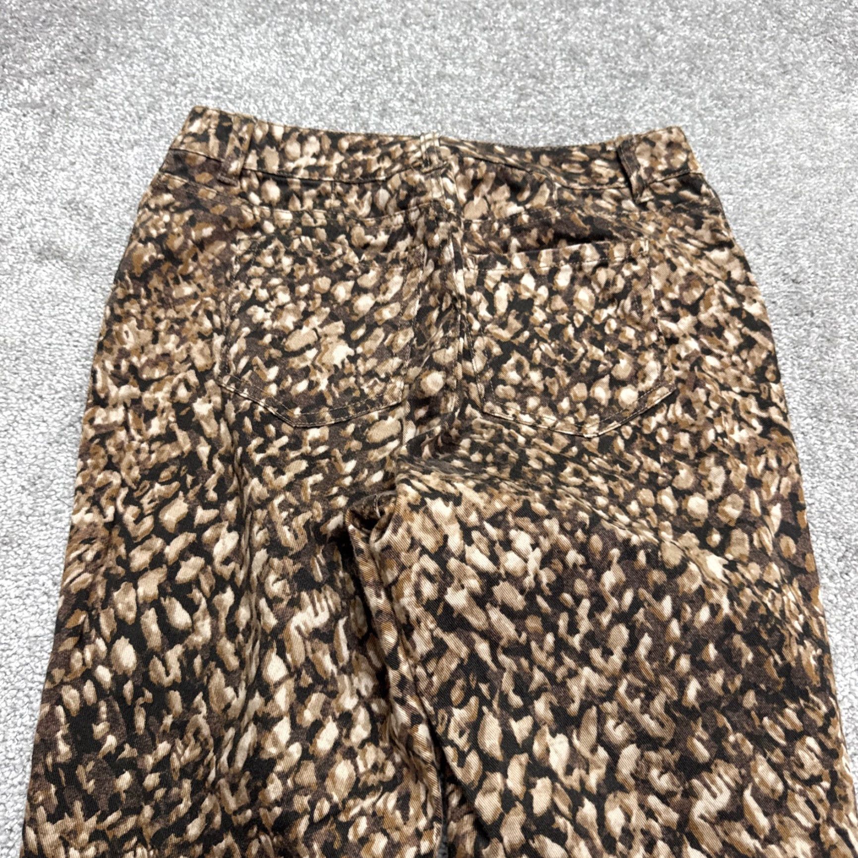Coldwater Creek VINTAGE Coldwater Creek Jeans Women’s 4P Animal Print Brown Straight Leg 90s Fall Outdoor Size 27" / US 4 / IT 40 - 4 Thumbnail