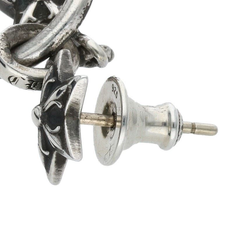 Chrome Hearts Chrome Hearts Silver Oval Star Drop Earring Size ONE SIZE - 3 Thumbnail