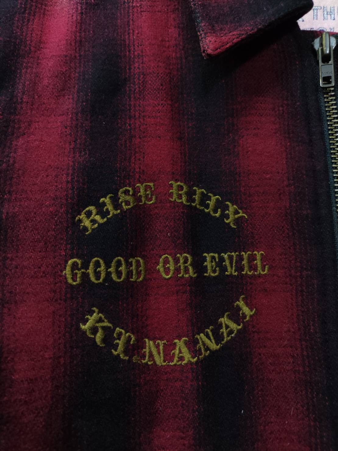 Japanese Brand Vtg Thanal Standard " Fuck The Rules " Leathers Wool Jacket Size US M / EU 48-50 / 2 - 3 Thumbnail