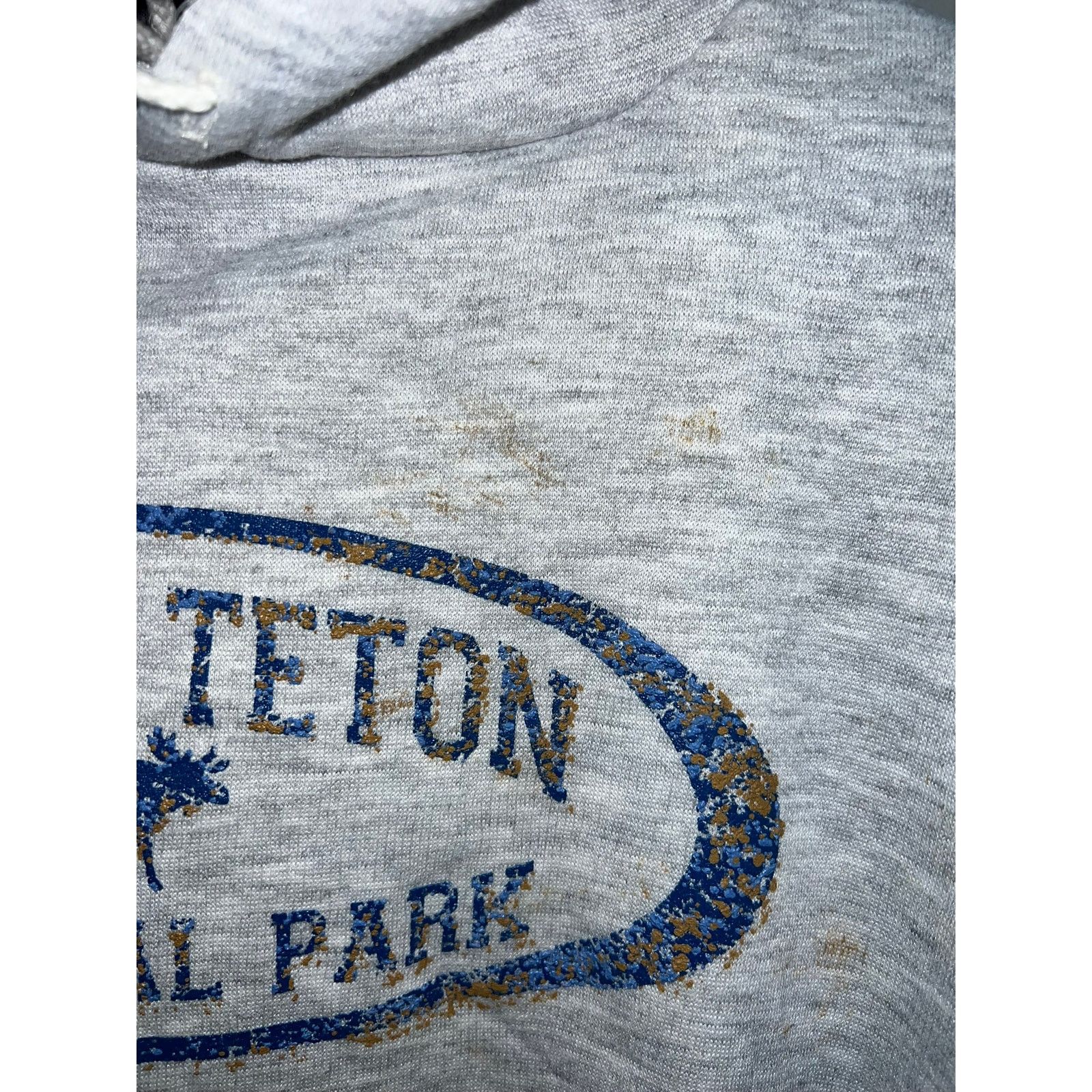 Vintage Vintage Grand Teton Hoodie Sweatshirt National Park Gray 90s Size US L / EU 52-54 / 3 - 4 Thumbnail