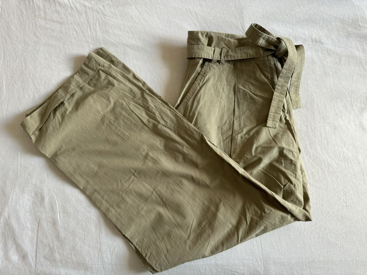 Weekend Max Mara Weekend MaxMara 10 Light Brown buckle waist straight pants Size 32" / US 10 / IT 46 - 3 Thumbnail