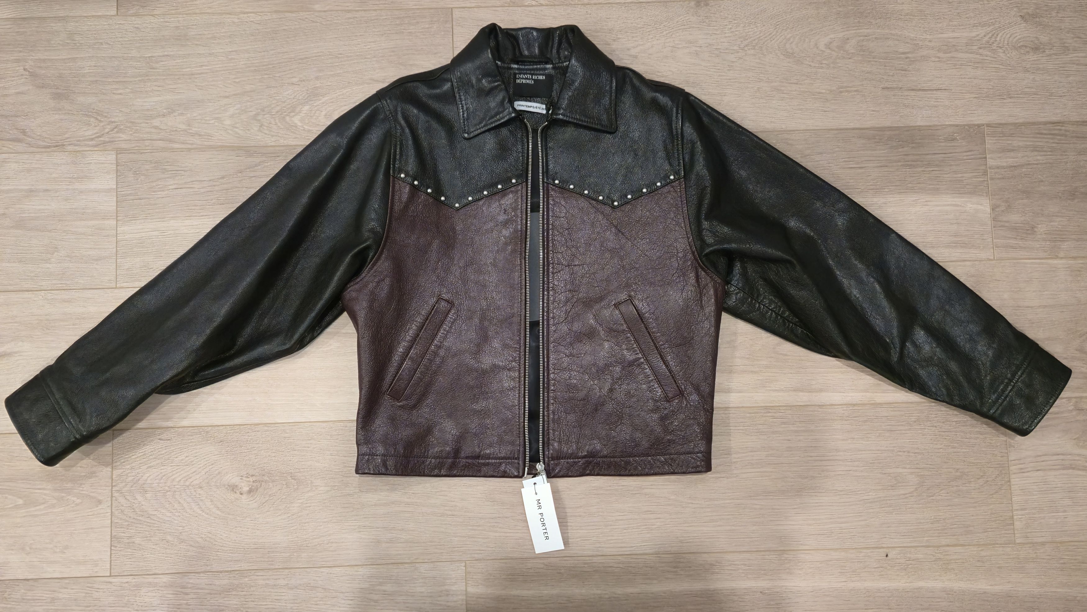Enfants Riches Deprimes ERD Two-Tone Burgundy Studded Western Jacket Size US S / EU 44-46 / 1 - 1 Thumbnail