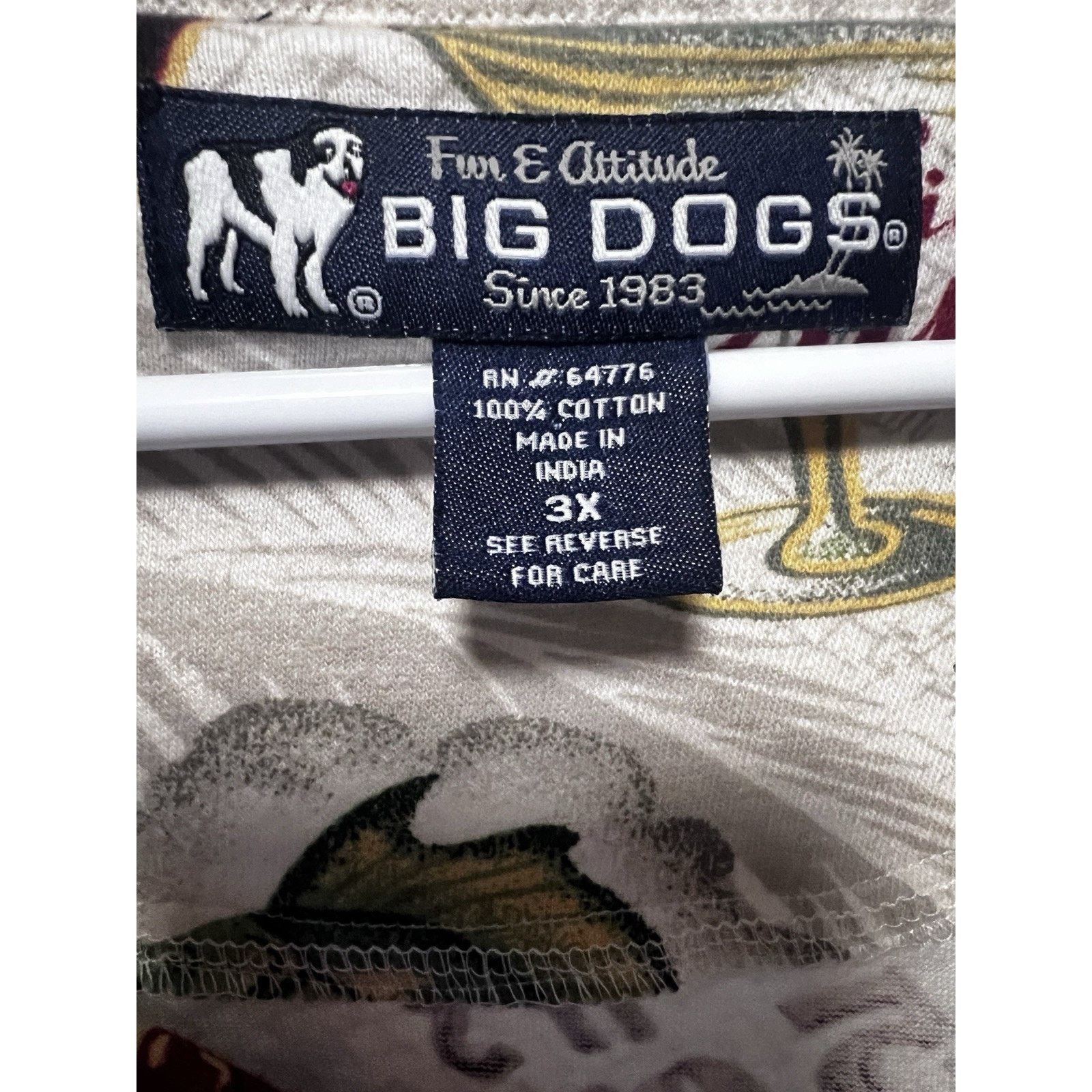 Big Dogs Big Dogs All Over Print Polo Shirt Mens 3X Tiki Cocktails Size US XXL / EU 58 / 5 - 6 Thumbnail