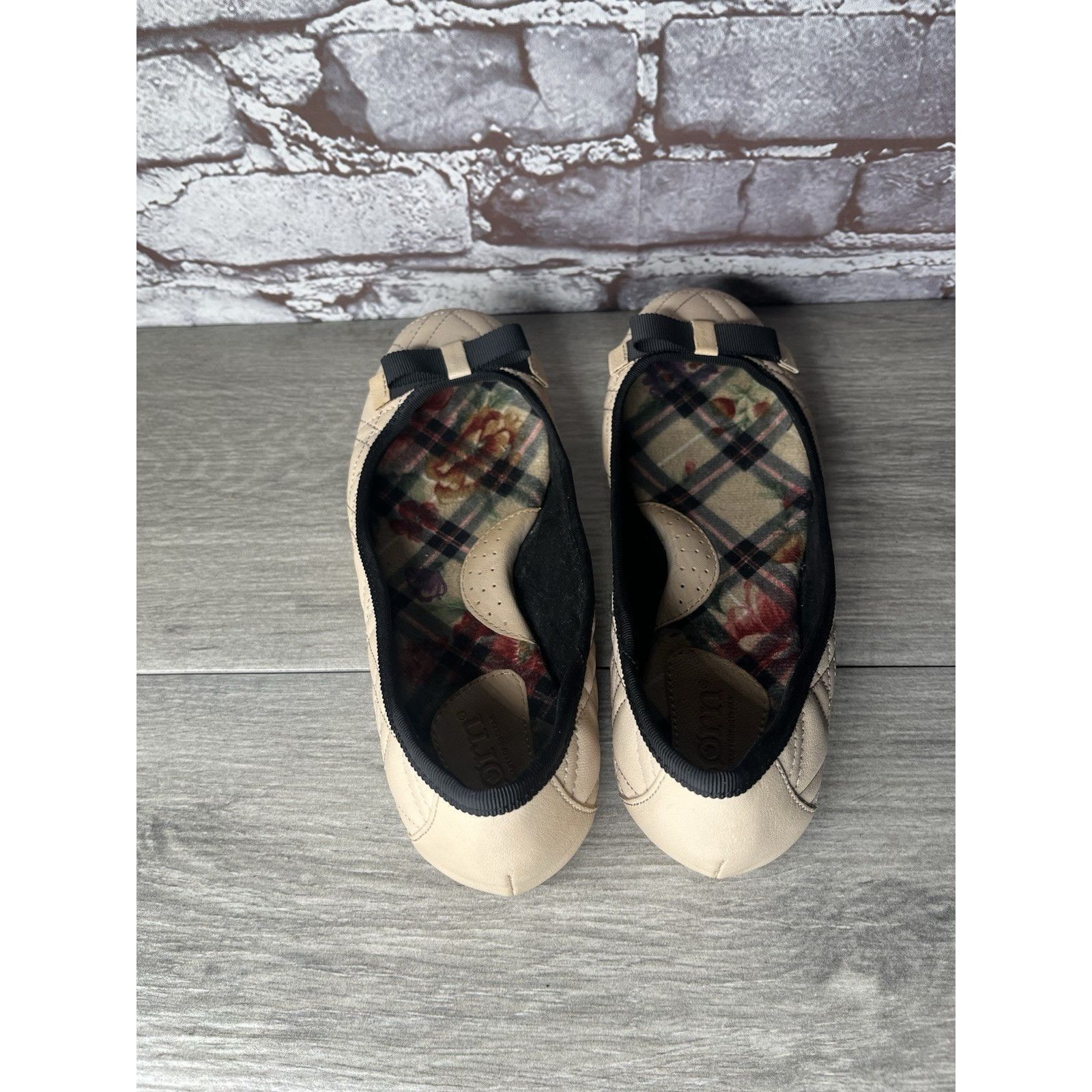 Born Born Pink Leather Black Bow Quilted Ballet Flats Shoes Women Size US 6 / IT 36 - 12 Thumbnail