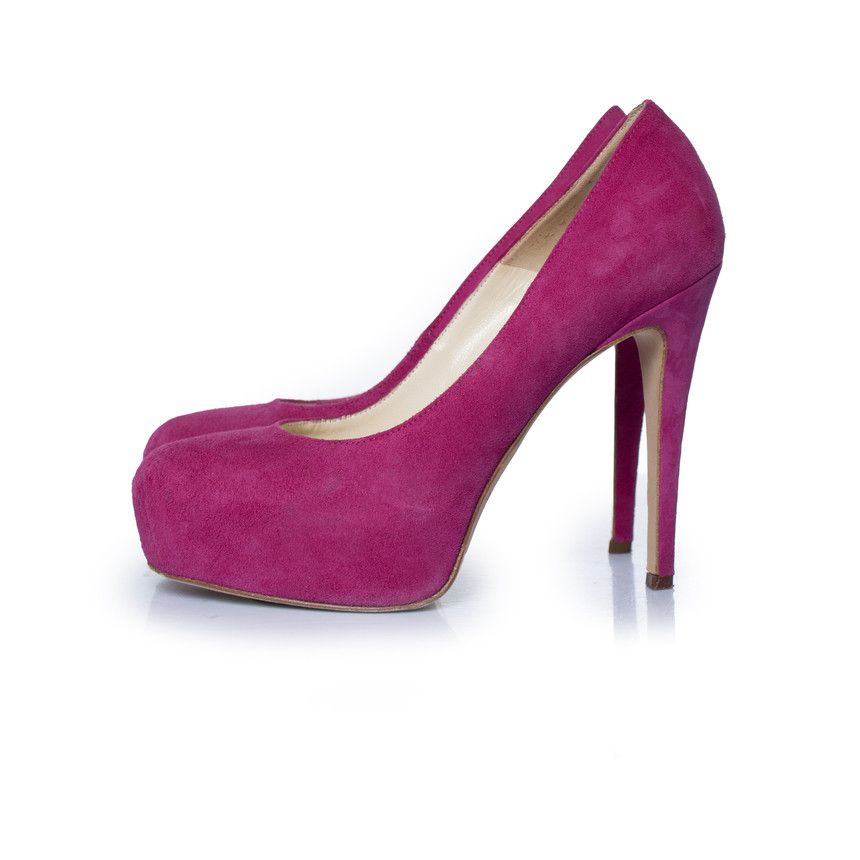 Brian Atwood Brian Atwood, pink suede platform pumps Size US 6.5 / IT 36.5 - 5 Thumbnail