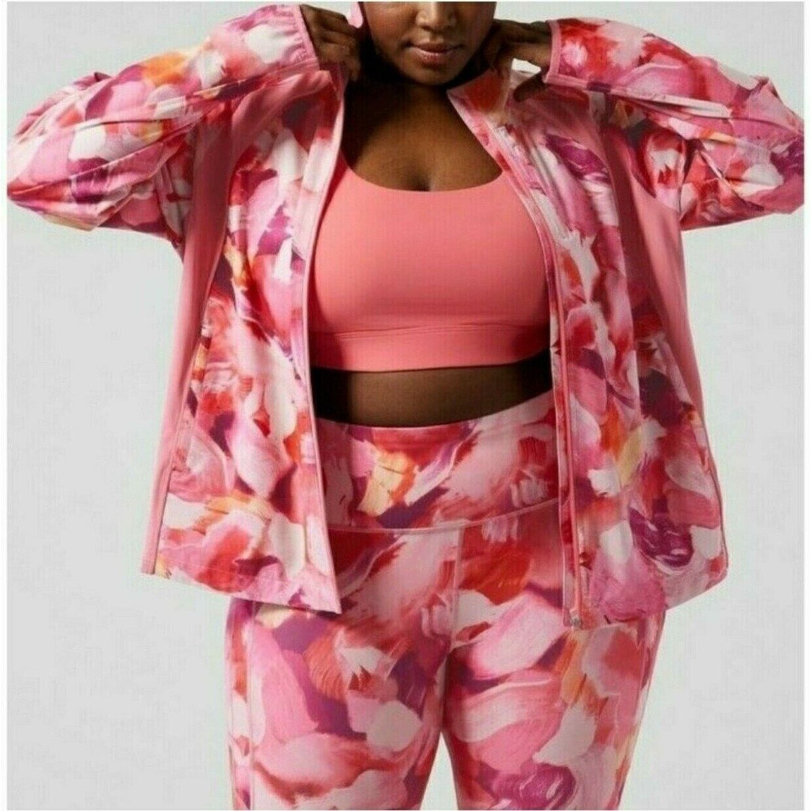 Athleta NEW Athleta Run With It Printed Jacket Women's Plus Size 3X Size 3XL / US 20-22 - 1 Thumbnail