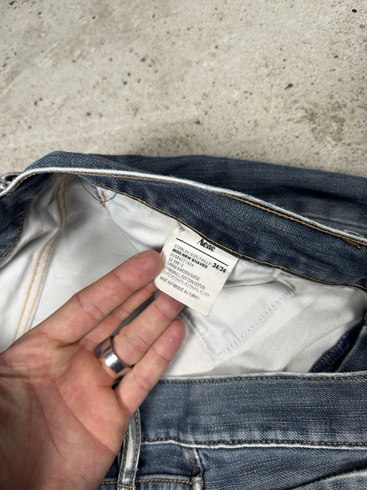 Acne Studios × Vintage Vintage Acne Studios Mod New Shaved Distressed Denim Jeans Size US 34 / EU 50 - 9 Thumbnail