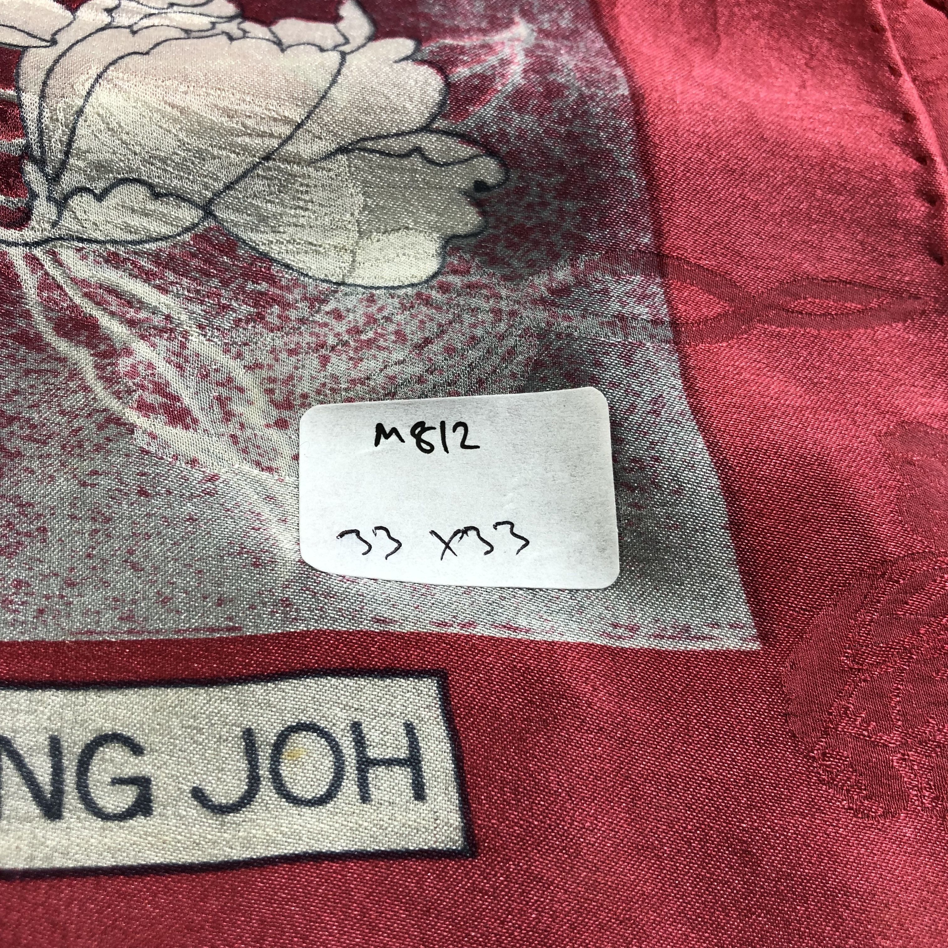 Vintage Vintage Chang Joh Floral Hand Rolled Silk Scarf M812 Size ONE SIZE - 13 Thumbnail