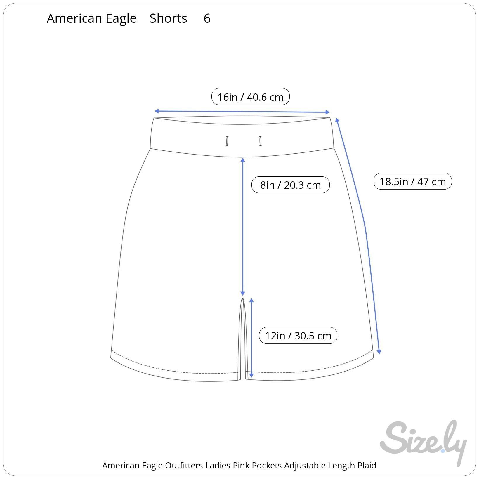 Designer American Eagle Pink White Plaid Check Shorts Belt Loops Pock Size 28" / US 6 / IT 42 - 8 Thumbnail