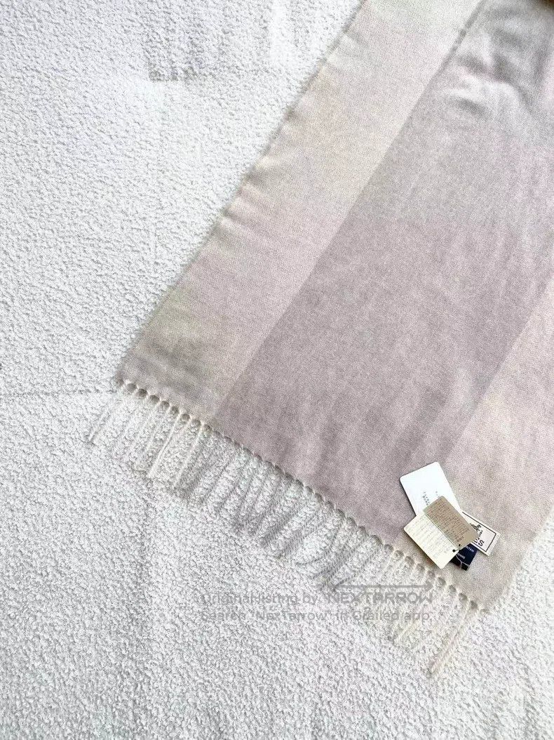 Hermes Hermes Vertical Stripe Cashmere Fringe Scarf Size ONE SIZE - 4 Thumbnail