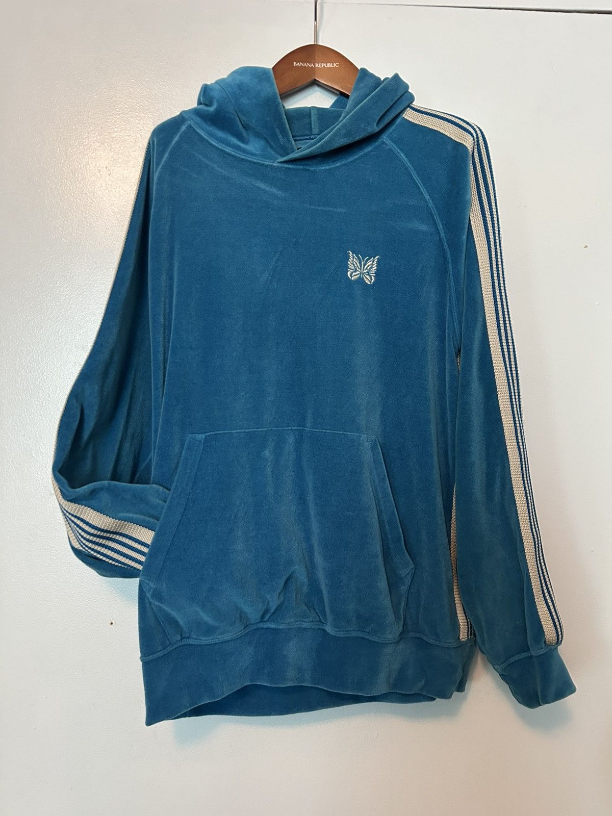 トップス NEEDLES VELOUR TRACK HOODIE L トップス NEEDLES VELOUR TRACK HOODIE L Needles Velour Track