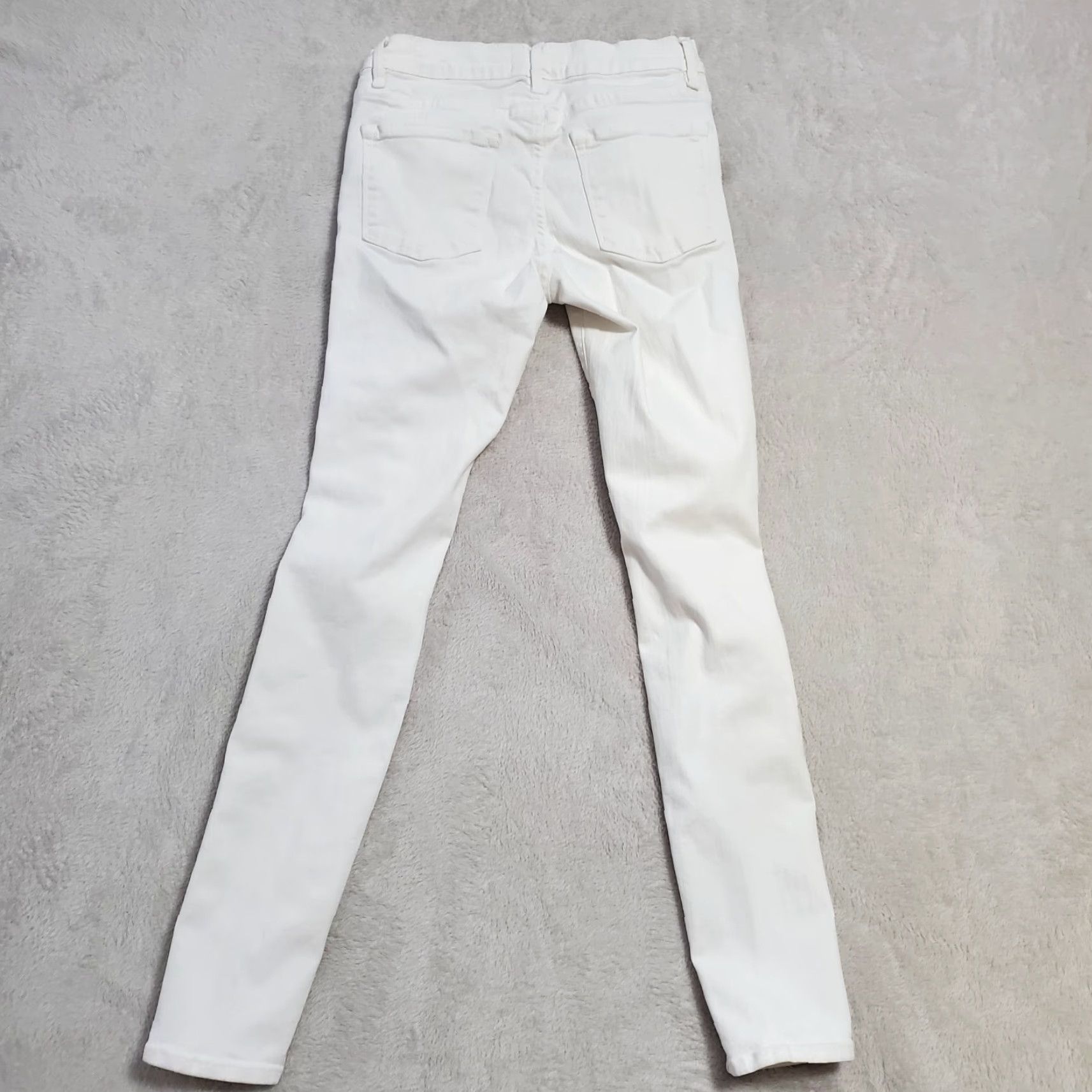 Frame VINTAGE Frame Denim Jeans Women 26 White Le Skinny de Jeanne Stretch Distressed 90s Grunge USA Womens Size 26" / US 2 / IT 38 - 2 Thumbnail