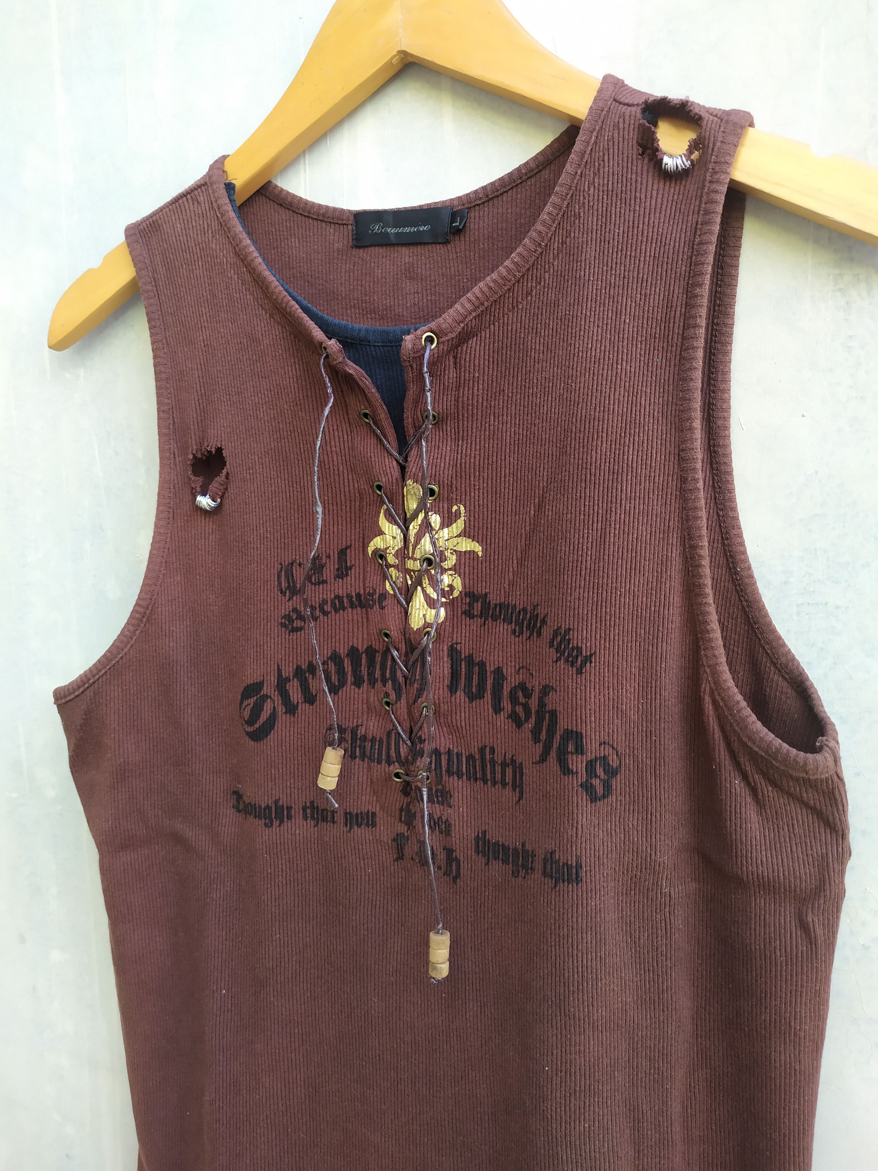 Affliction Beaumere Poem Distressed Sleeveless Size US L / EU 52-54 / 3 - 10 Thumbnail