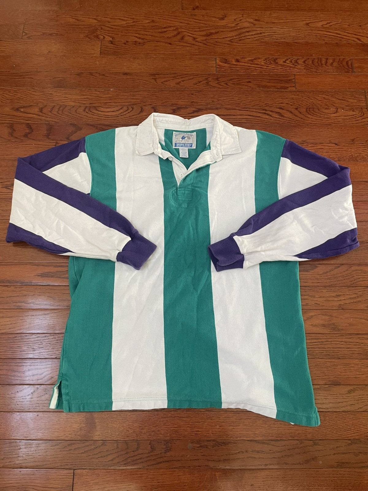Lands' End Land’s End Rugby Shirt Size US L / EU 52-54 / 3 - 1 Thumbnail