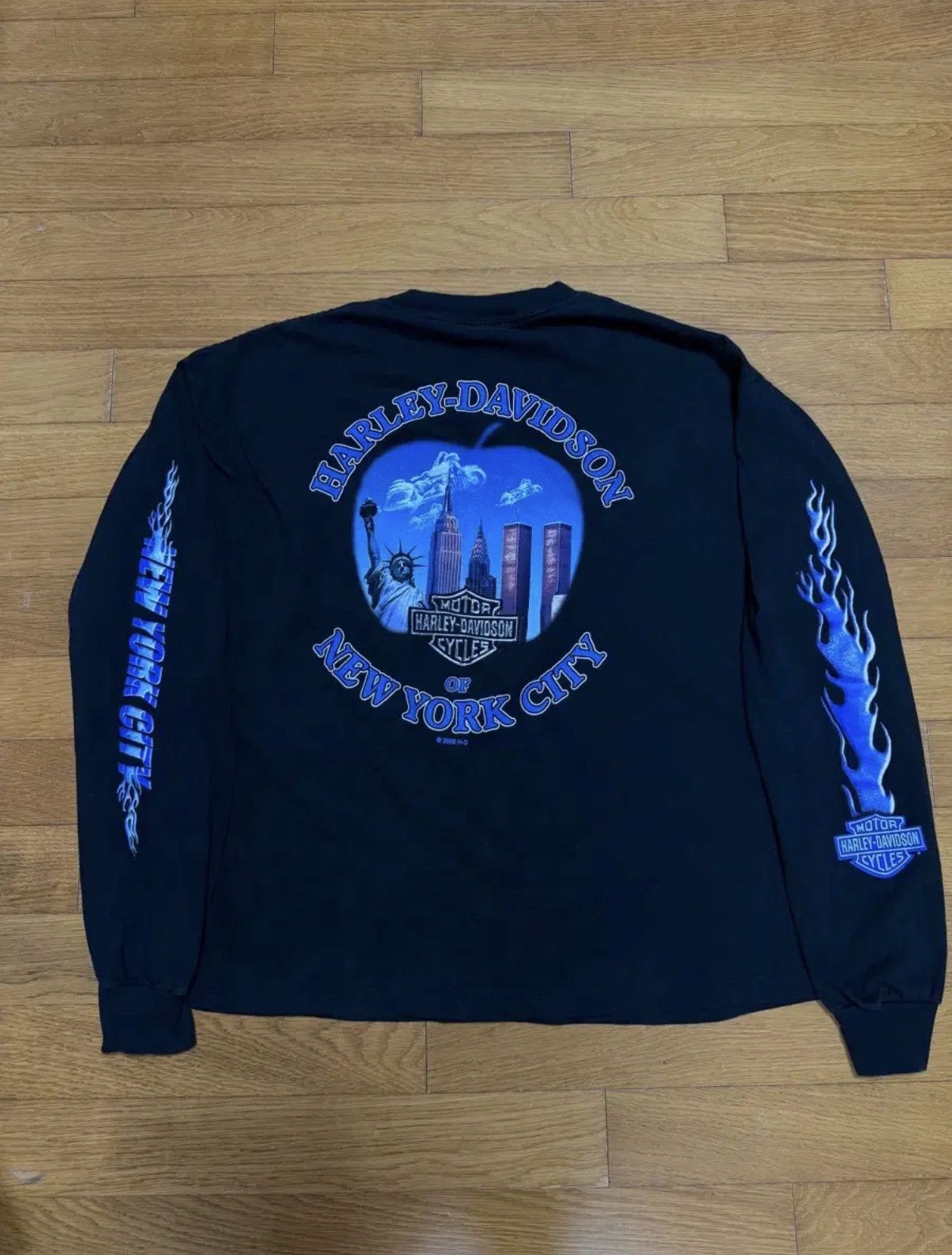Harley Davidson 00s 2001 Harley Davidson New York City Long Sleeve Size US XL / EU 56 / 4 - 2 Thumbnail