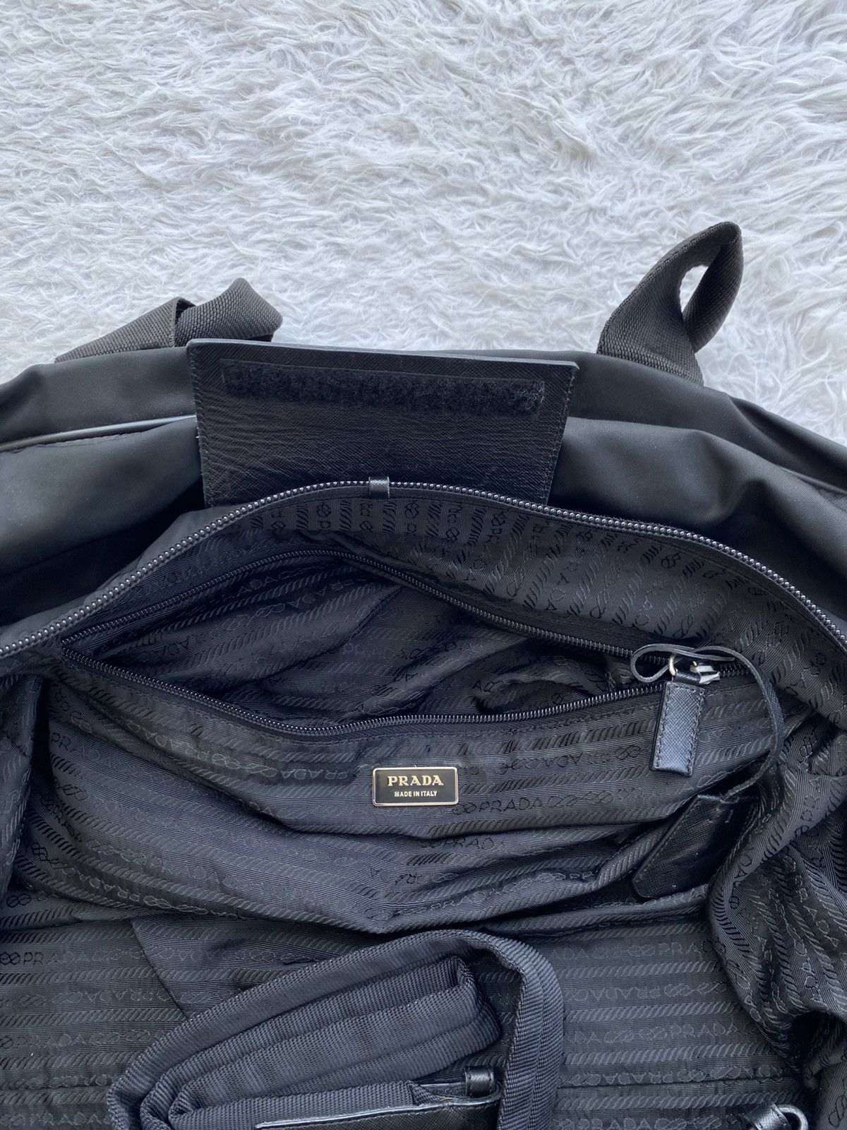 Prada PRADA Duffle Travel Carry Handbag Shoulder Bag Black Nylon Size ONE SIZE - 14 Thumbnail