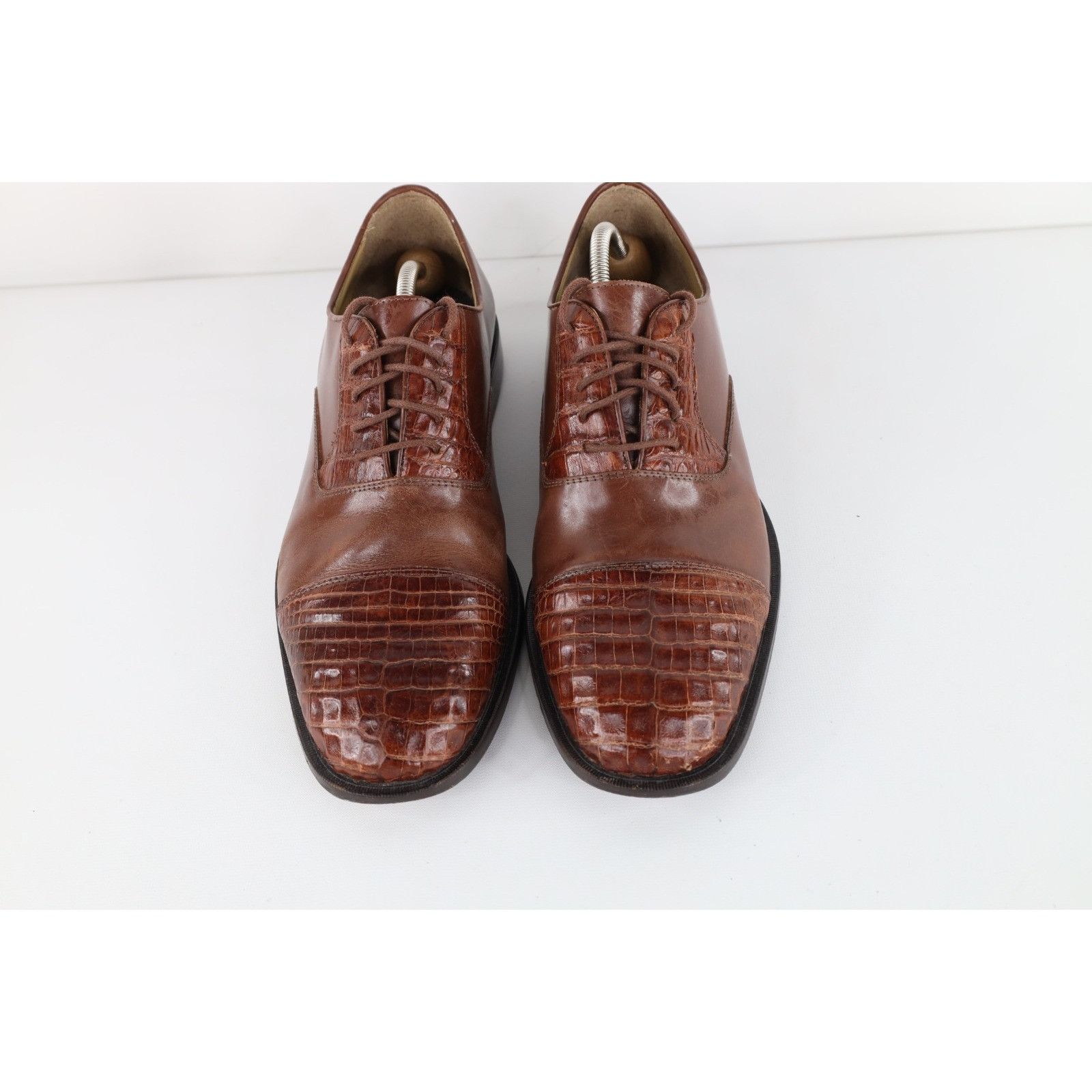 Florsheim Florsheim Imperial Caiman Alligator Leather Cap Shoes Size US 11.5 / EU 44-45 - 2 Thumbnail