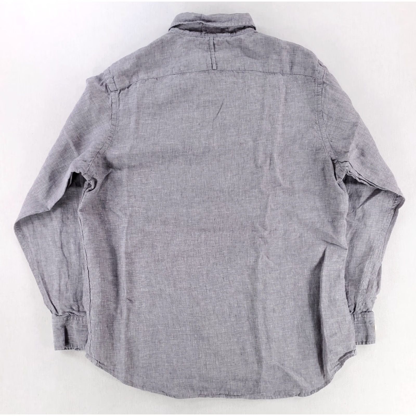 Banana Republic Banana Republic Shirt Gray Linen Long Sleeve Button-Up Mens L Size US L / EU 52-54 / 3 - 3 Thumbnail