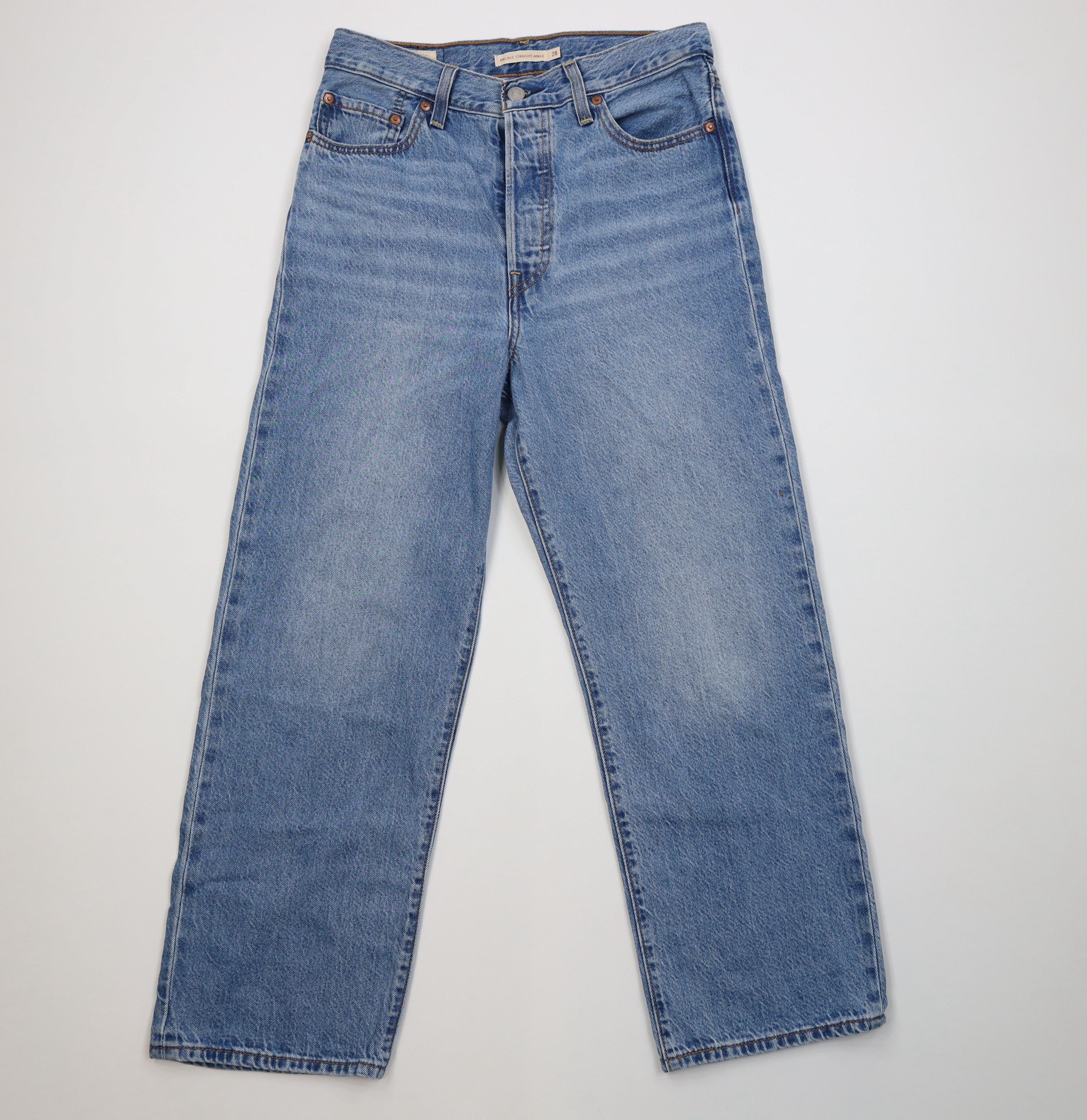 Levi's Vintage Y2K Levis Premium Fly Rib Cage Straight Ankle Jeans Size 28" / US 6 / IT 42 - 1 Thumbnail