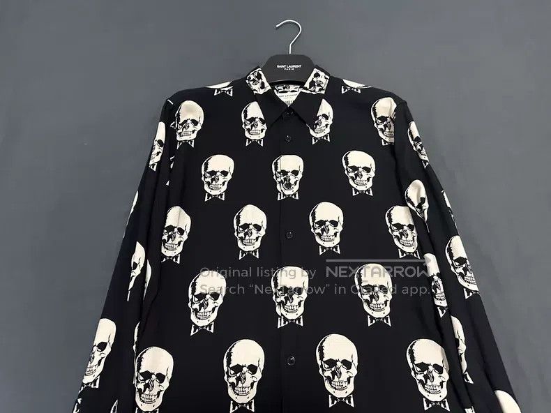 Saint Laurent Paris Saint Laurent Paris Skull Shirt i Size S / US 4 / IT 40 - 2 Thumbnail