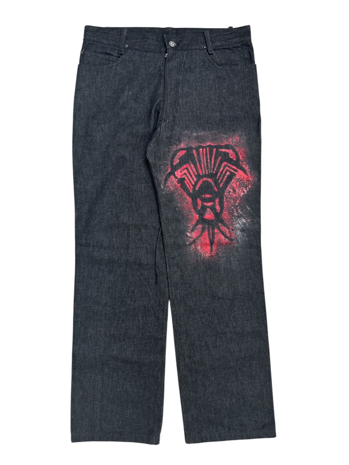 Japanese Brand × Tornado Mart KOHSHIN SATOH Tribal Denim Jeans Size US 32 / EU 48 - 1 Thumbnail