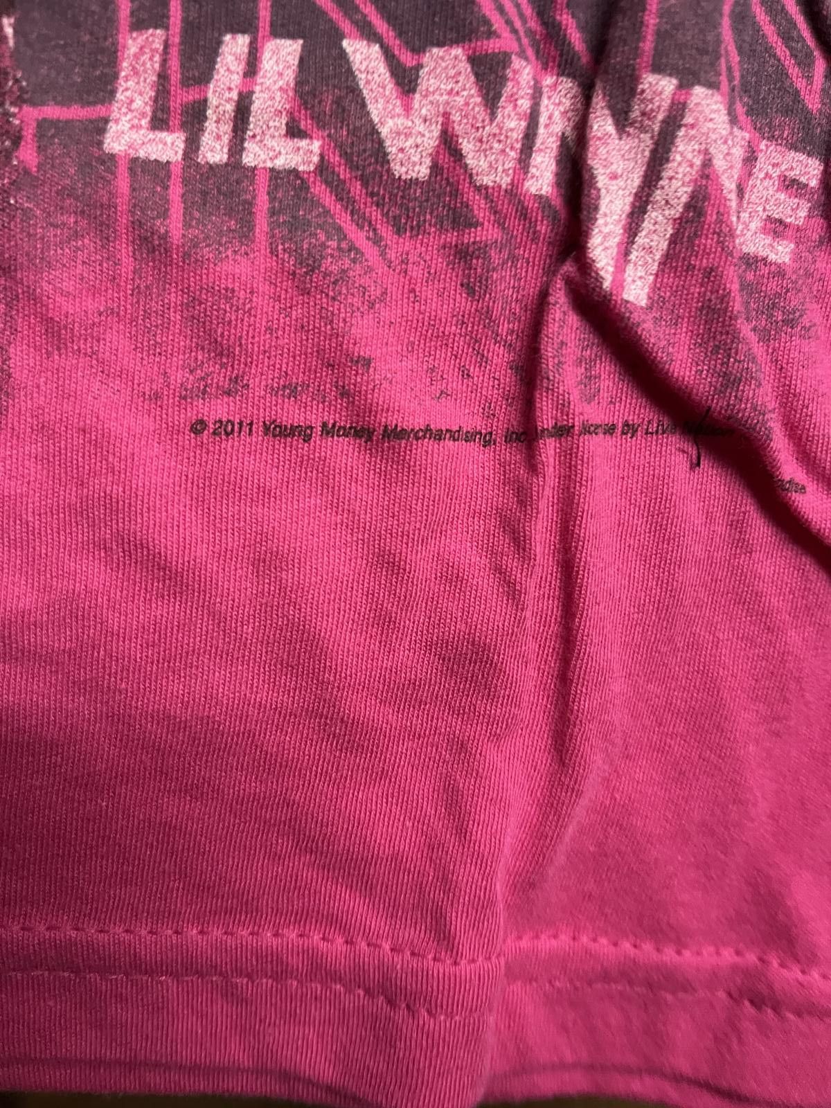 Designer Lil Wayne Juniors Tee - Lil Wayne Pink T-shirt Womens - M Size M / US 6-8 / IT 42-44 - 4 Thumbnail