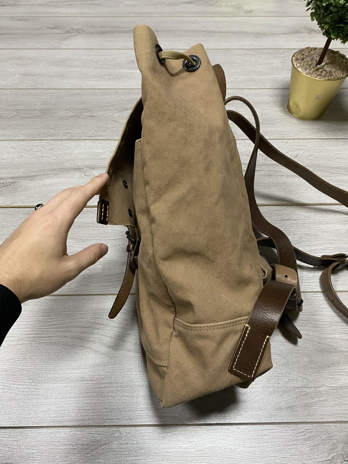 Japanese Brand Vintage Unisex Baggy Port Japan Rucksack Canvas Bagpack Size ONE SIZE - 9 Thumbnail