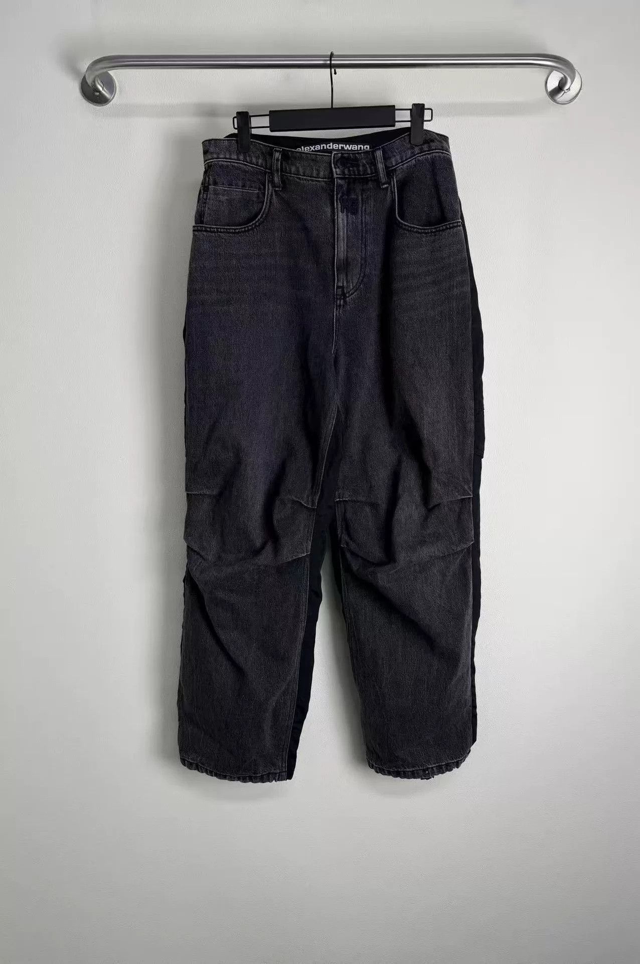 Alexander Wang Alexander Wang Denim Nylon Spliced Jeans Size 27" / US 4 / IT 40 - 1 Thumbnail