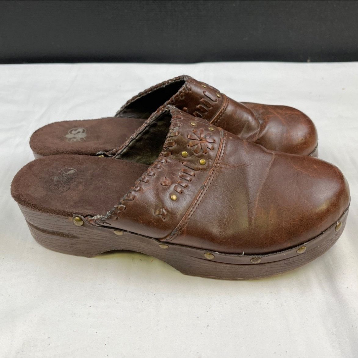 Other B.S Vintage Women's Brown Leather Shoes/Clogs Sz 8 SKU 4345 Size US 8 / IT 38 - 4 Thumbnail
