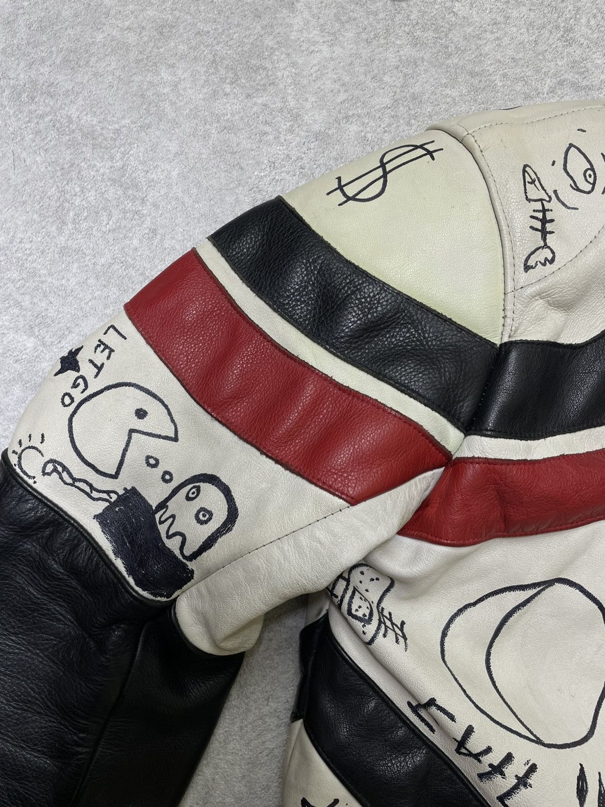 NASCAR Y2K Japan Custom Lil Peep Leather Moto Jacket Size US M / EU 48-50 / 2 - 18 Thumbnail