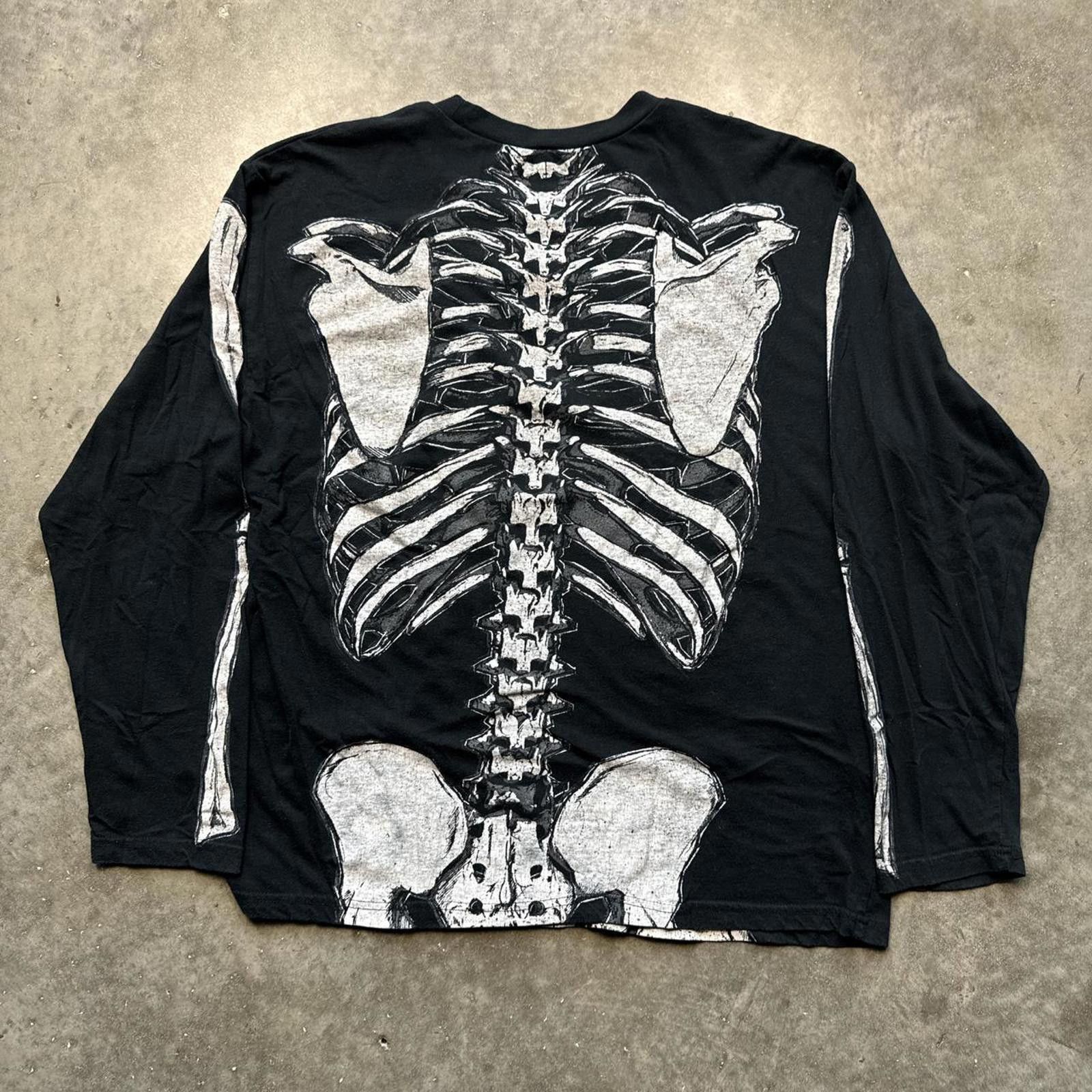 Other Y2K Skeleton AOP Playboy Carti Horror Long Sleeve T-Shirt Size US XL / EU 56 / 4 - 2 Thumbnail
