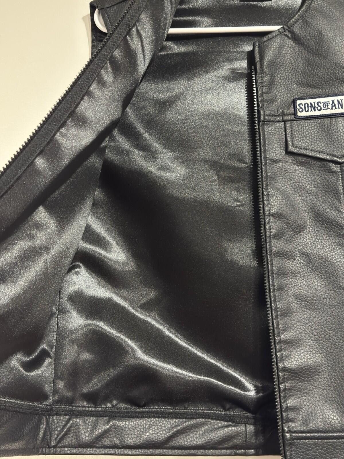 Other Sons Of Anarchy Black Leather Vest with Reaper Patch Size US S / EU 44-46 / 1 - 12 Thumbnail