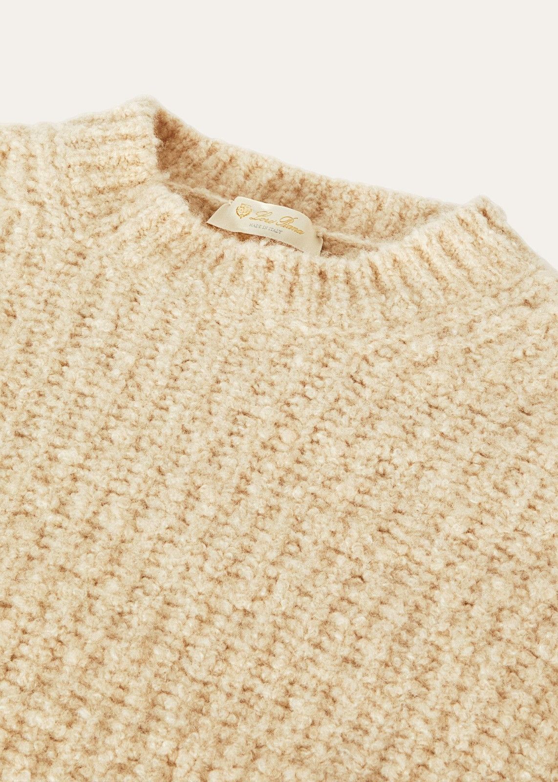 Loro Piana o1srvl11e1125 FAM6336 Cocooning Crewneck Sweater in Beige Size XS / US 0-2 / IT 36-38 - 7 Thumbnail
