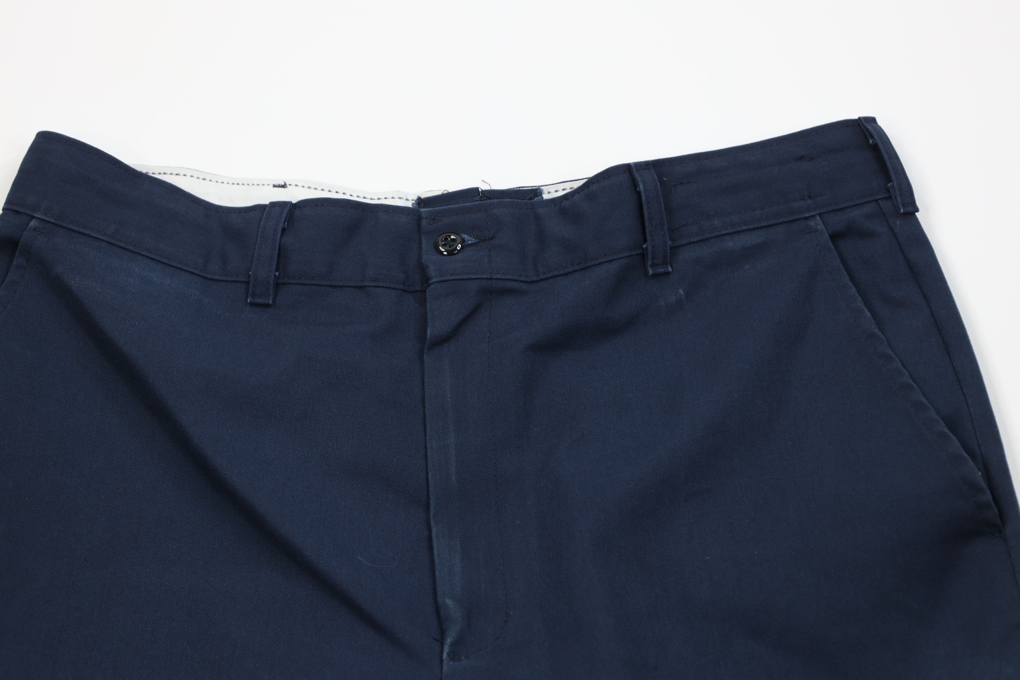 Vintage Vintage 90s Streetwear Wide Leg Cargo Pants Navy Workwear Size US 36 / EU 52 - 2 Thumbnail