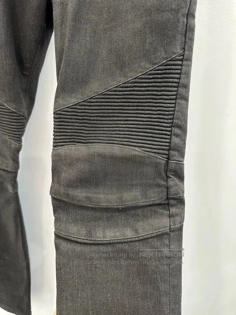 Balmain Balmain Washed Motorcycle Style Gray Men's Jeans. Size US 29 - 3 Thumbnail