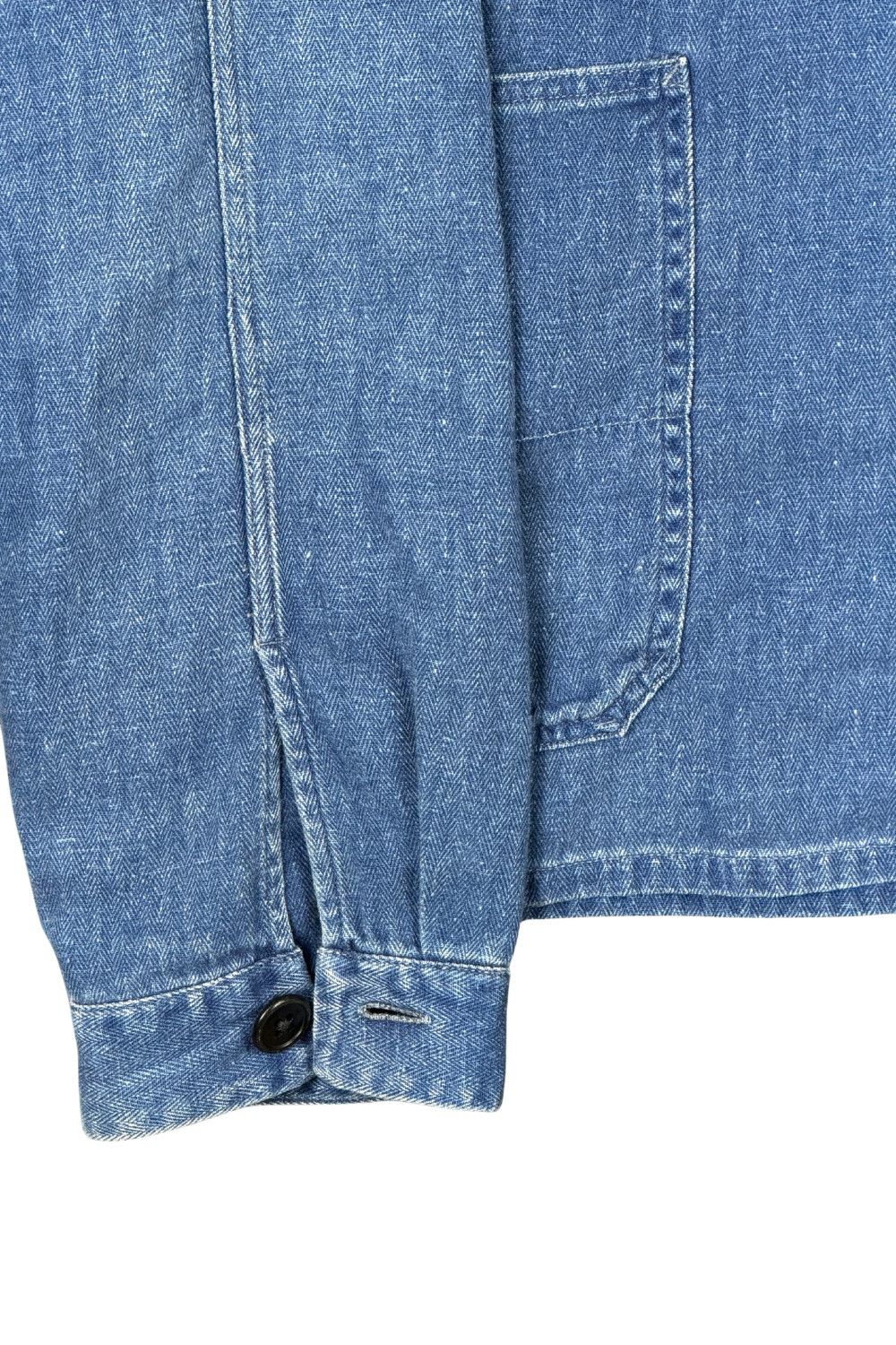 RRL Ralph Lauren RRL Cotton-Linen Herringbone Denim Work Jacket - ss15 est, Size US L / EU 52-54 / 3 - 12 Thumbnail