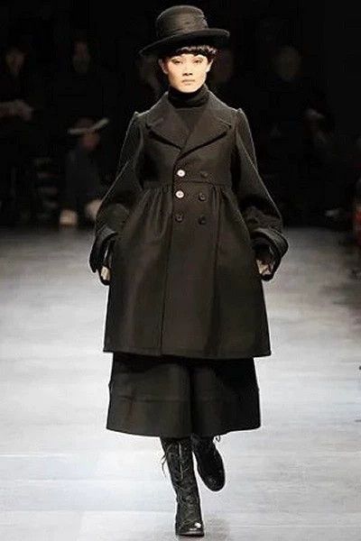 Yohji Yamamoto Yohji Yamamoto 22AW Vintage Court Wide Sleeve Wool Coat Size S / US 4 / IT 40 - 1 Thumbnail
